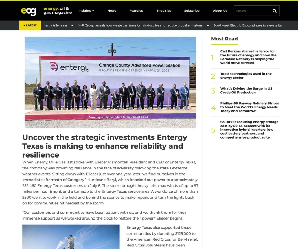 Energy, Oil & Gas Magazine website